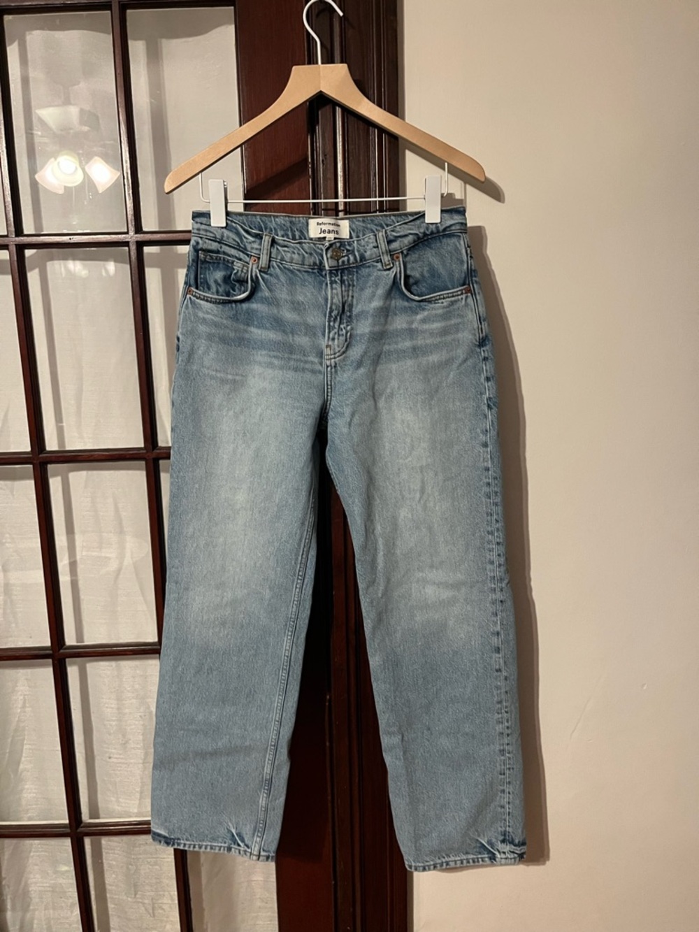 Reformation Light Wash Straight Leg Jeans - Picture 2 of 6